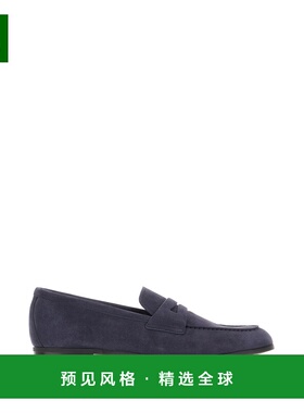1h可退 香港直邮church s 男士 蓝色绒面革乐福鞋 EDC1339CAF0ABM