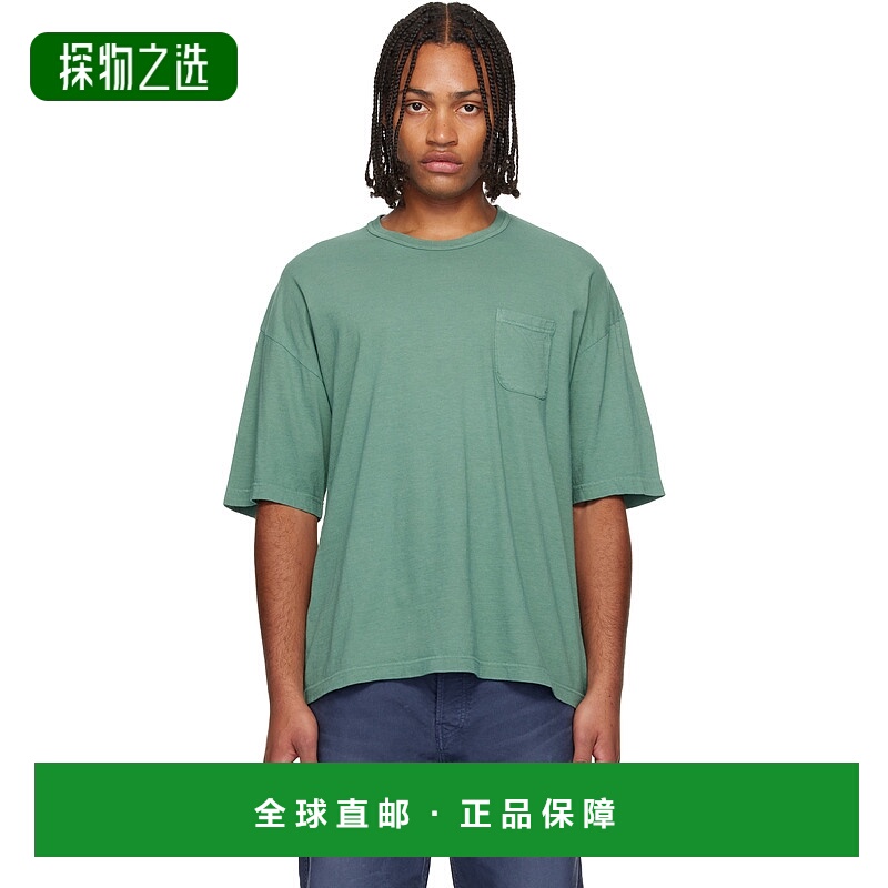 香港直邮Visvim 维斯维木 男士 绿色 Jumbo T 恤 0125205010017