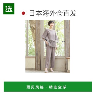 【日本直邮】Dress+女士上装T恤灰褐色舒适宽松简约凉爽透气夏季T