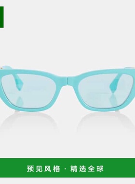 1h可退 香港直邮Fendi 芬迪 女士 可拆卸猫眼太阳眼镜 blue蓝色