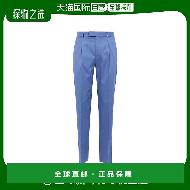 香港直邮Zegna 前褶休闲裤 R715F12A777PM126R001