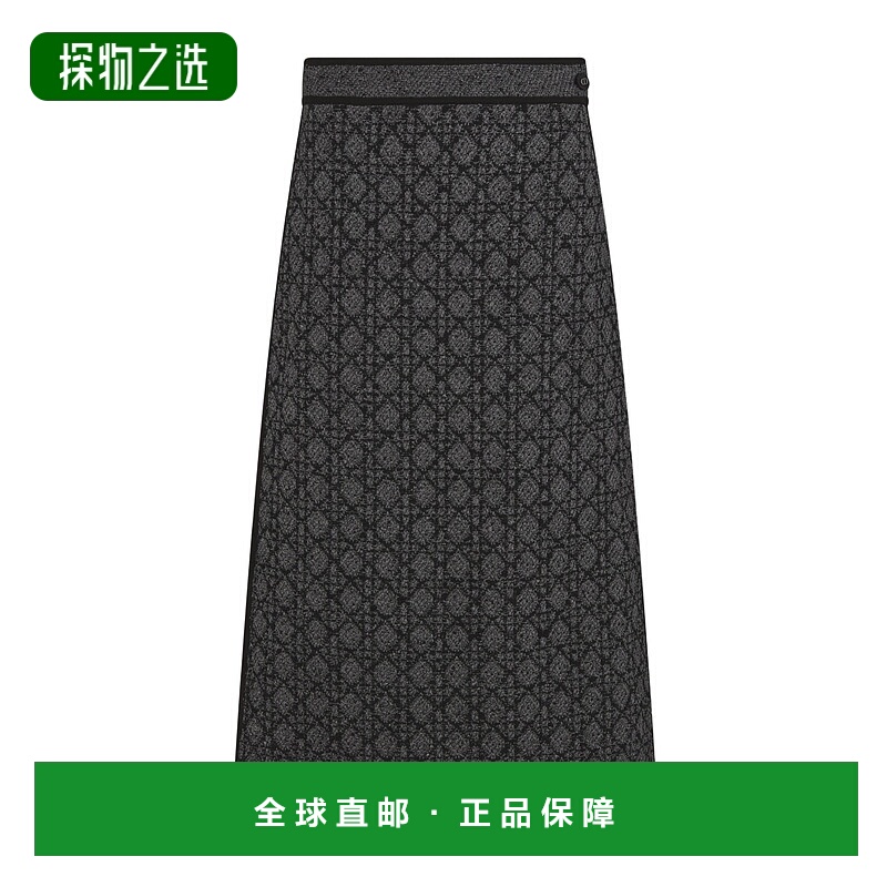 香港直邮Dior 中长款 Macrocannage 半身裙 544J05A7341包臀裙
