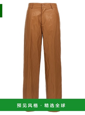 1h可退 香港直邮Nude 女士 皮革效果长裤 1103E25202 brown棕色
