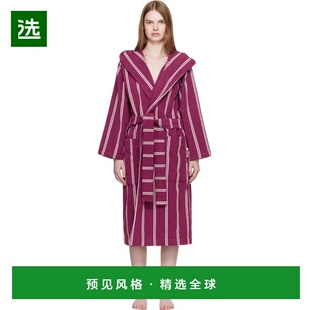 1h可退 香港直邮Tekla 女士 紫色 Terry Hooded 浴袍 HBTH282
