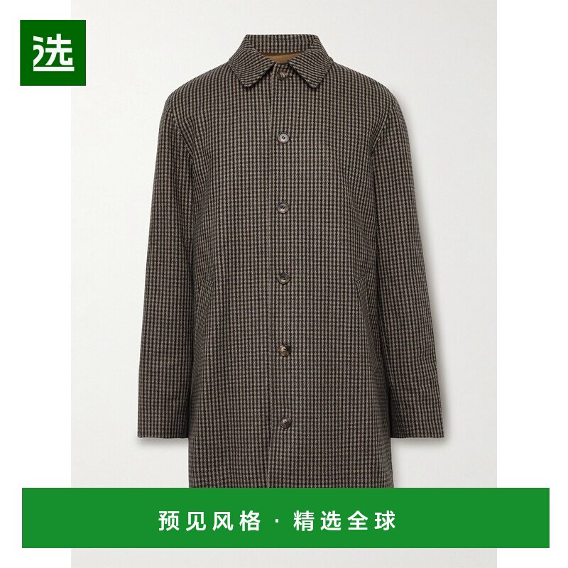 香港直邮1h可退 A.P.C. 男士 Mac Paul 千鸟格羊毛混纺大衣 WOASP