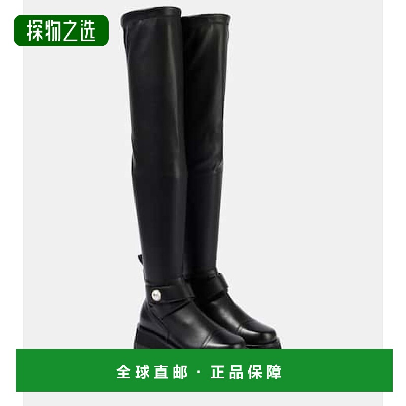 香港直邮Jimmy Choo 周仰杰 女士 Meena 皮质过膝靴子