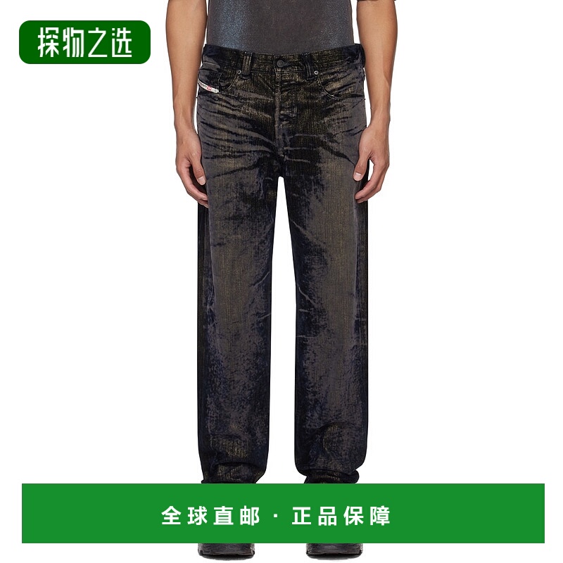 香港直邮Diesel 迪赛 男士 黑色 & 金色 D-Macs-S 牛仔裤 A130900