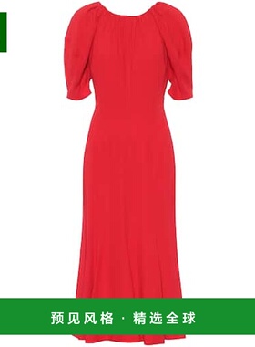 1h可退 香港直邮Marni 玛尼 女士 Crêpe 中长连衣裙 red红色 舒