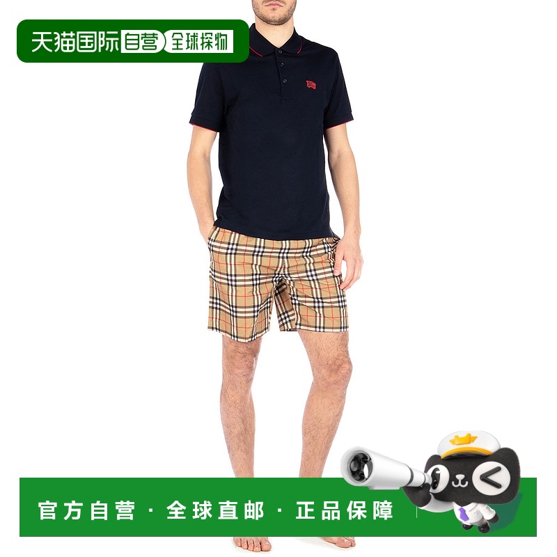 1h可退 香港直邮BURBERRY 男士T恤 80040881 SS2019 黑色 刺绣标P
