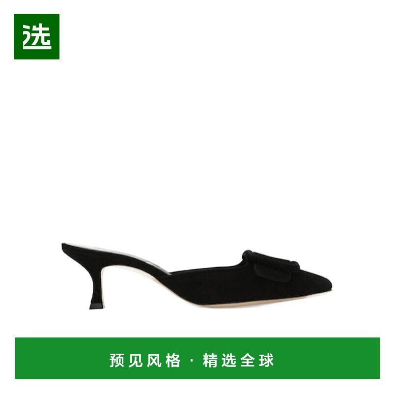香港直邮Manolo Blahnik 徽标高跟鞋穆勒皮鞋 76I-0C4020