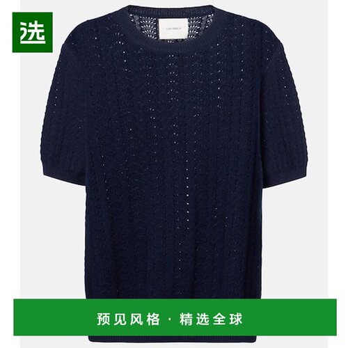 1h可退 香港直邮LISA YANG 女士 Cecelia 羊绒毛衣 blue蓝色 舒适