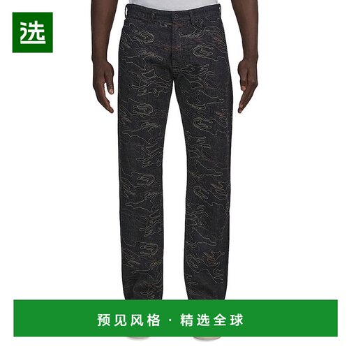 1h可退 【美国直邮】Prps男士牛仔裤中腰刺绣休闲时尚潮流百搭简