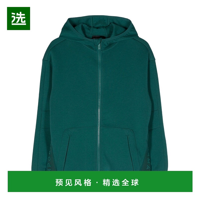 香港直邮Emporio Armani logo图案拉链连帽卫衣 6R4BJI1JHSZ