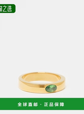 香港直邮ASOS 女士 设计不锈钢带子人造半珍贵晶石镶嵌色调戒指()