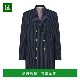 香港直邮Thom Browne 细条纹高捻羊毛麻袋运动风连衣裙 FDSF32AF0