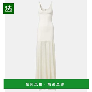 晚装 女士 针织长款 连衣裙 舒适 1h可退 white白色 香港直邮TOTÊME
