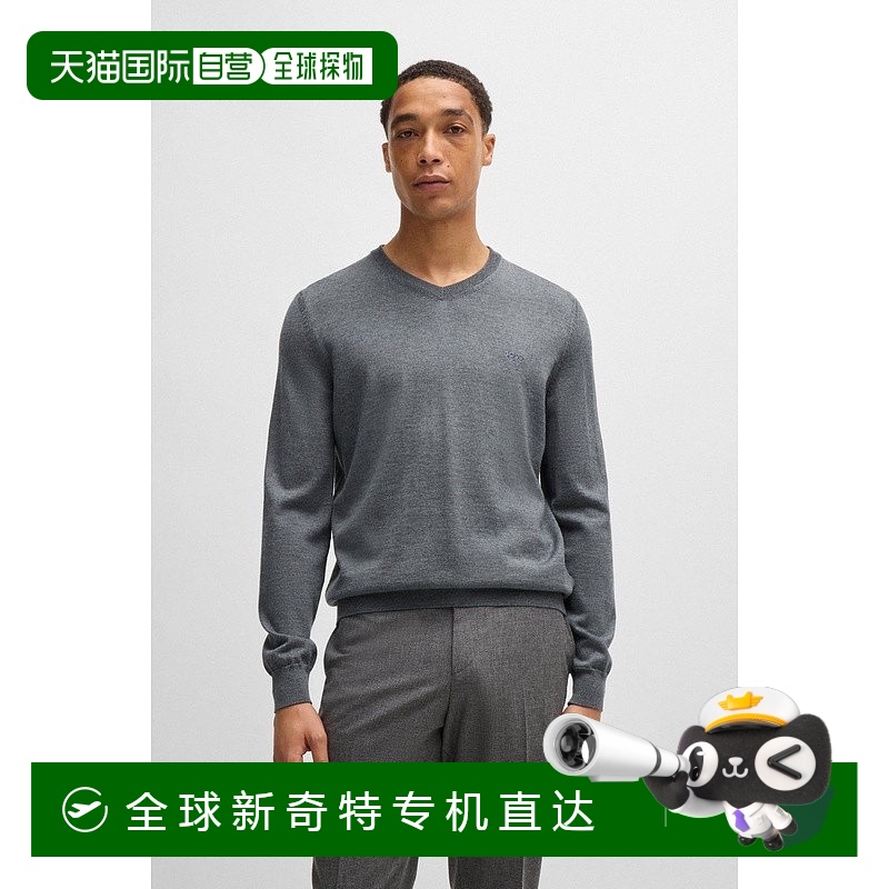 欧洲直邮HUGO BOSS雨果BOSS BLACK 刺绣标志纯羊