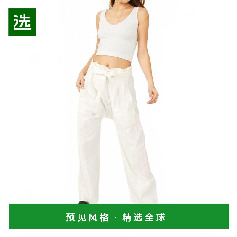 1h可退 【美国直邮】free people 女士 休闲裤亚麻裤子直筒裤图片