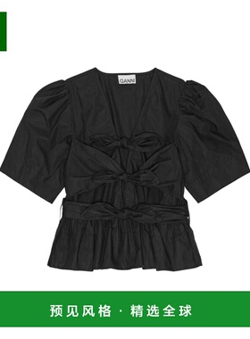 1h可退 香港直邮GANNI 女士衬衫 W0378099BLACK099BLACK SS2026