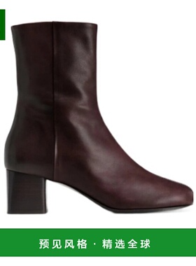香港直邮Lemaire ANATOMIC 粗跟短筒靴女靴 FO0206LL0078