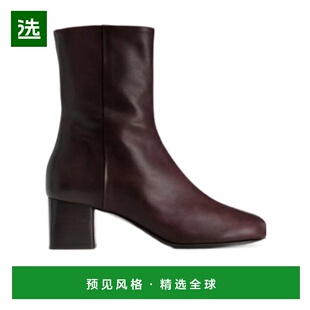 香港直邮Lemaire ANATOMIC 粗跟短筒靴女靴 FO0206LL0078