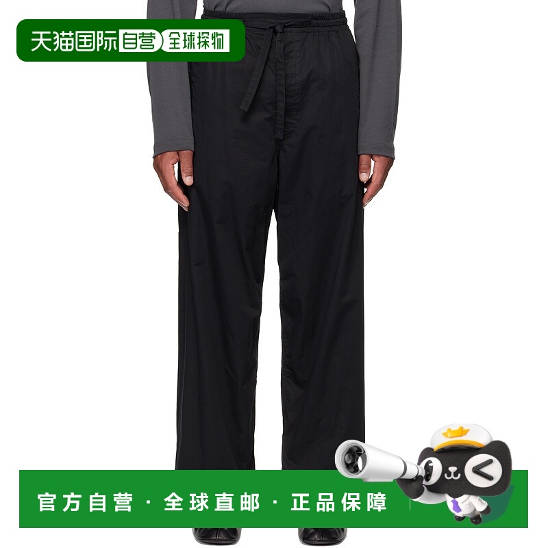1h可退 香港直邮Lemaire 男士 黑色 Pyjama 长裤 PA1211LF1207