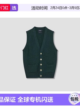 1h可退 香港直邮Drake's 女士 DR2A3D 22688-06 羊羔毛背心绿色针