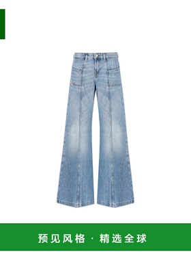 潮奢 Diesel 迪赛 女士 牛仔裤 A128080CLBA01新款阔腿裤直筒裤