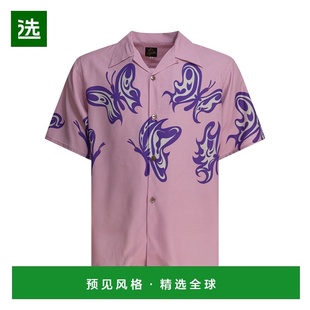 香港直邮NEEDLES 男士衬衫 QV432BOLDROSE SS2025 粉红色 短袖衬