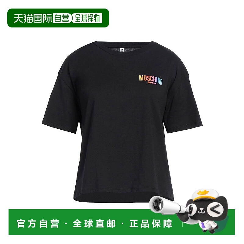 1h可退 香港直邮Moschino 莫斯奇诺 女士 T恤 black黑色 舒适时尚