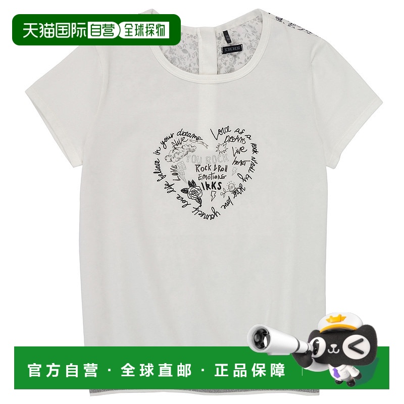 欧洲直邮IKKS  TOPLIPA 女童服装短袖T恤 XS10242-19-J