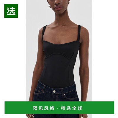 1h可退 香港直邮GOOD AMERICAN 女士 Sculpting Thong 心形坦克连