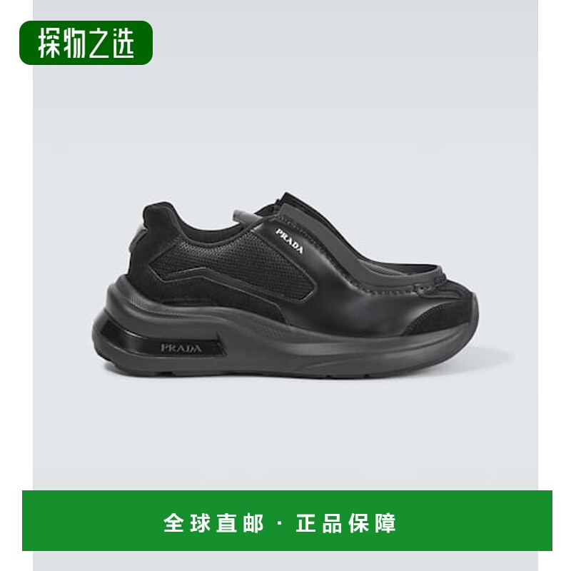 1h可退 香港直邮Prada 普拉达 男士 Systeme 皮质运动鞋男鞋