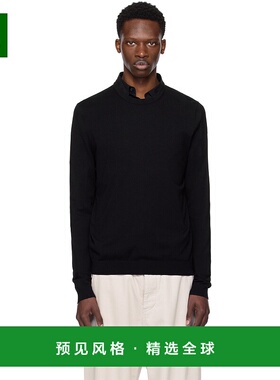 香港直邮HUGO 雨果 男士 黑色 Regular Fit Crewneck Soft Yarns