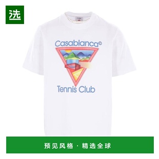 香港直邮CASABLANCA 男士T恤 MPF25JTS00101 AW2025 白色 短袖T恤