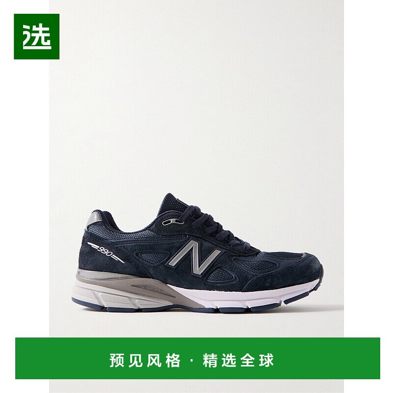 1h可退 香港直邮New Balance 新百伦 男士 990v4 绒面革网纱运动