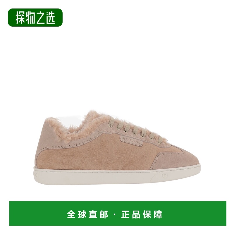 香港直邮Salvatore Ferragamo 羊毛细节低帮运动鞋 030721