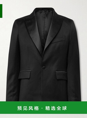 1h可退 香港直邮Bode 男士 Barathea 真丝缎修饰羊毛西装外套 MRF