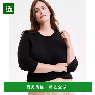 1h可退 【美国直邮】Charter Club 大码 100 羊绒圆领毛衣 女装