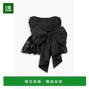 1h可退 香港直邮LOVESHACKFANCY 女士 Jardena 蝴蝶结褶皱塔夫绸