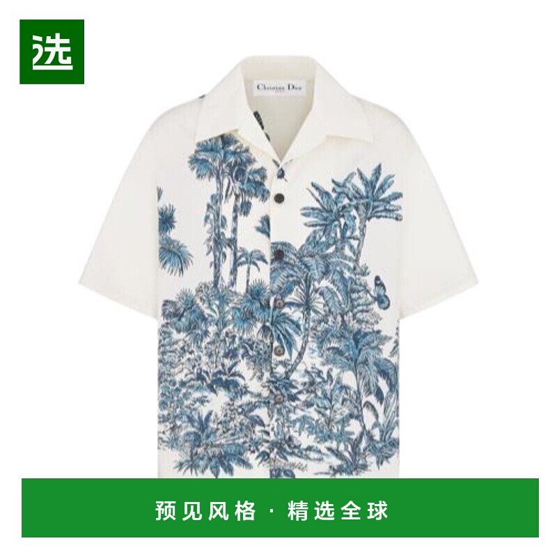 香港直邮Dior 印花短袖衬衫 541V98A3A91