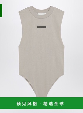 1h可退 香港直邮Essentials 女士 greige 无袖棉混纺连体衣 125SP