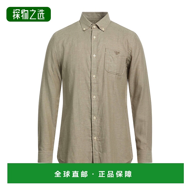 香港直邮barbour 巴伯尔 男士 纯色衬衫 green绿色 舒适时尚