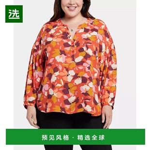 1h可退 【美国直邮】NYDJ 大码 Paulina Peasant 衬衫 女装 女士