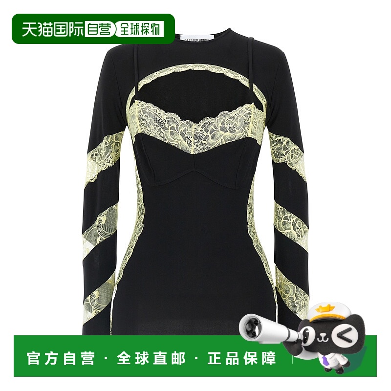 香港直邮Marine Serre 错视画T恤 WTO457ACJER0082BK