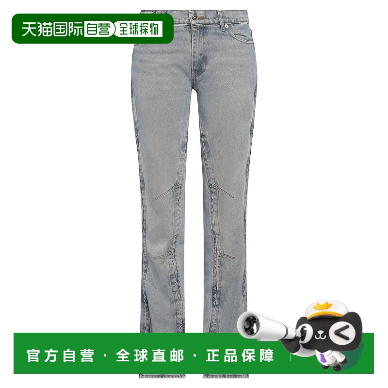1h可退 香港直邮Y PROJECT 女士 小喇叭牛仔裤 blue蓝色 舒适时尚