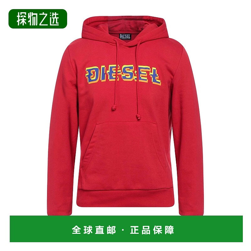 香港直邮Diesel 迪赛 男士 连帽卫衣 red红色 舒适时尚