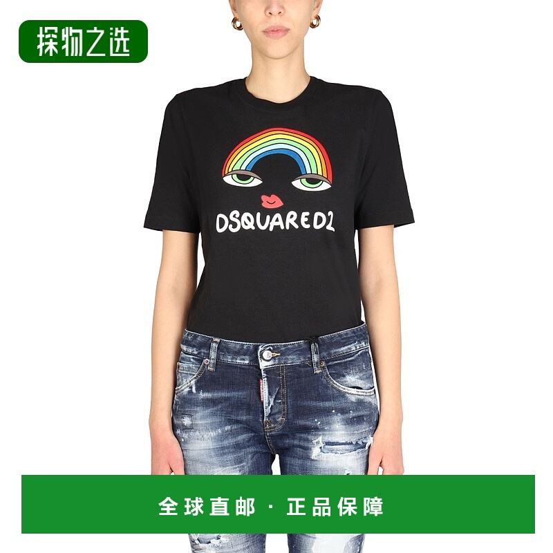 1h可退 香港直邮Dsquared2 二次方 女士 圆领短袖T恤 S72GD0362S2