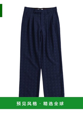 香港直邮MARINE SERRE 女士休闲裤 MPA060ABL90 AW2024 蓝色