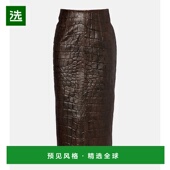 香港直邮EMILIA 鳄鱼纹皮革铅笔半身裙 Loretta WICKSTEAD 女士